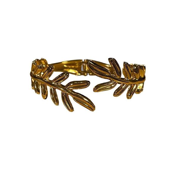 NWT Charter Club Gold-Tone Leaf Cuff Bracelet - Picture 4 of 7